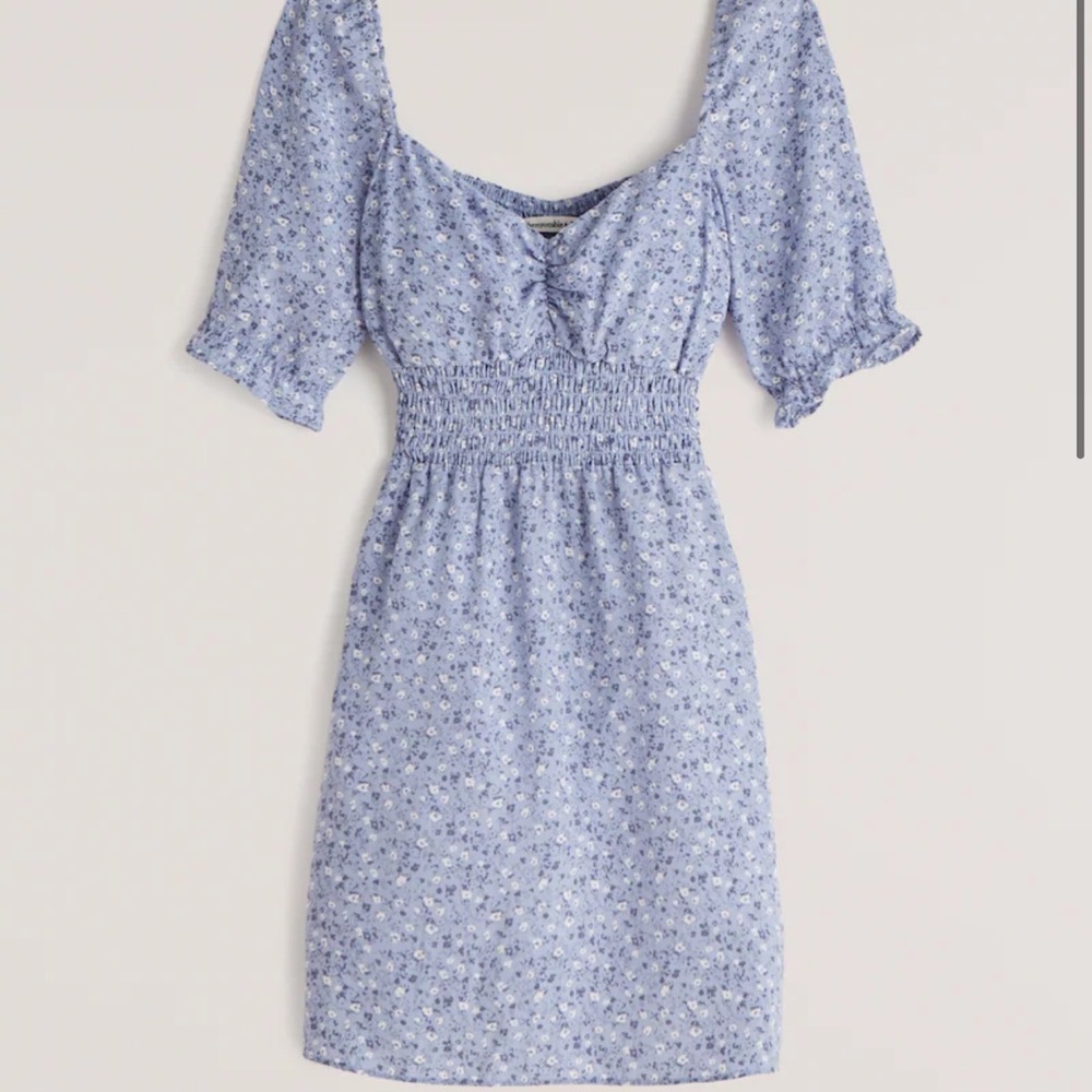 Abercrombie Faux Silk Smocked Waist Dress - S